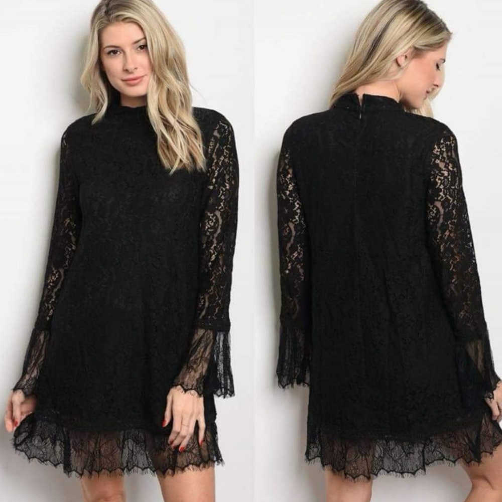 Black lace dress